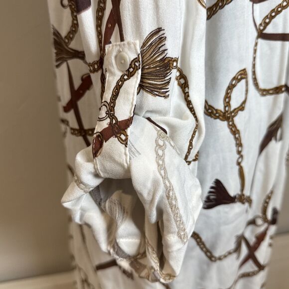 Intro Shirt Dress Women's Size Large NWT Horse Bridle Equesterian Cowgirl Rodeo - Picture 10 of 16